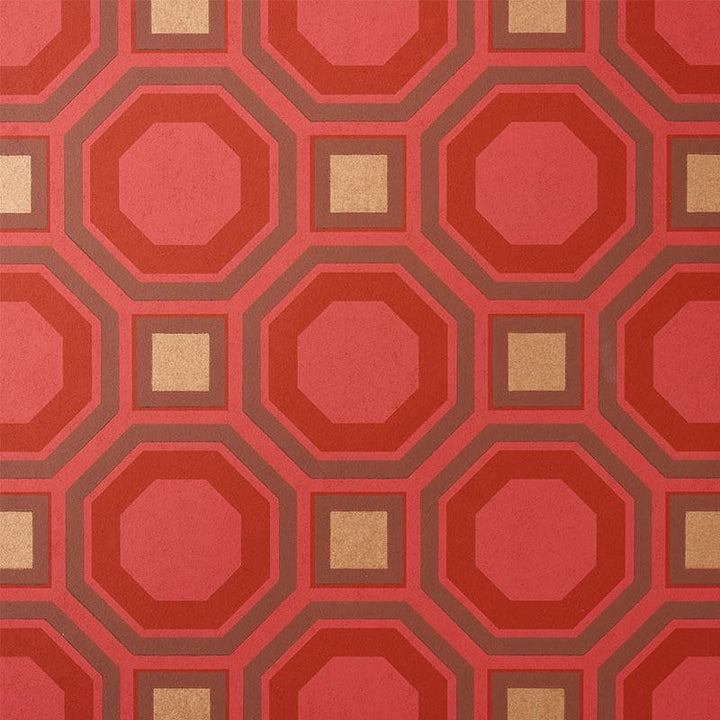 Hanover Ruby 5010431 by Schumacher Designer Wallpaper Step Lively 6.88" - Swanky Fabrics -