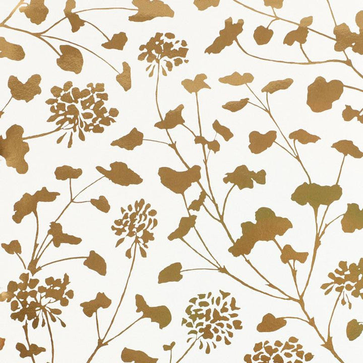 Pennick Mylar Gold 5010580 by Schumacher Designer Wallpaper Step Lively 27.0" - Swanky Fabrics -