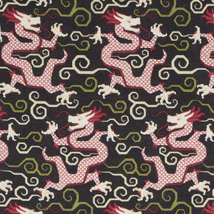 Schumacher Fabric Bixi Dragon Black 179001