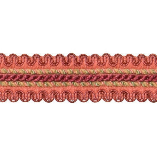 04029 Col. Coral by Europatex Designer Fabric Portofino 50% Viscose 50% Cotton China See Sample Horizontal: N/A and Vertical: N/A 1.25 inches  - Swanky Fabrics -