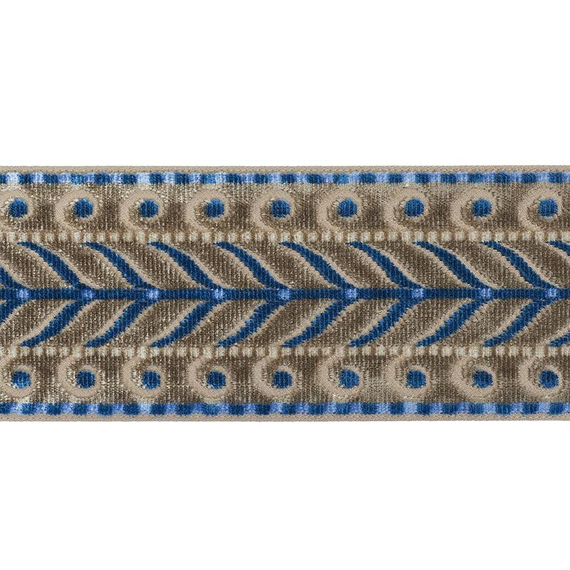 Marion Velvet Tape Taupe 77622 by Schumacher Designer Trim Statement Trims - Swanky Fabrics -