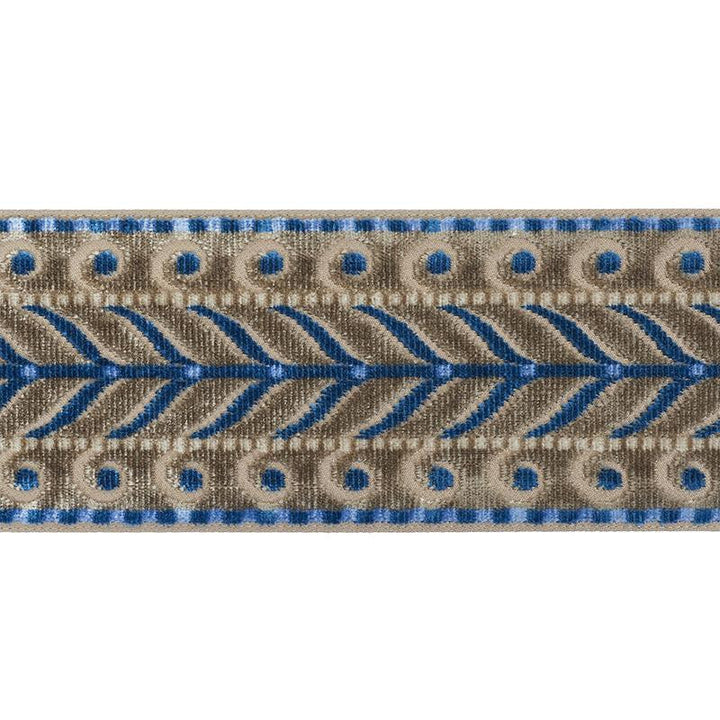 Marion Velvet Tape Taupe 77622 by Schumacher Designer Trim Statement Trims - Swanky Fabrics -