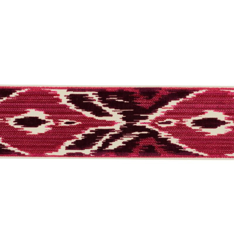 Xenia Velvet Tape Magenta 77631 by Schumacher Designer Trim Statement Trims - Swanky Fabrics -