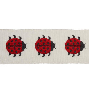 Schumacher Trim Ladybird Tape Red & Ivory 77390