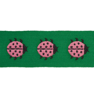Schumacher Trim Ladybird Tape Pink & Green 77392