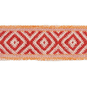 Schumacher Trim Larson Handwoven Tape Red & Orange 77462