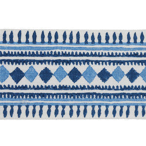 Schumacher Trim Toula Hand Blocked Linen Tape Blues 77330