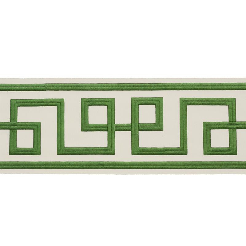 Octavius Tape Green 77340 by Schumacher Designer Trim Statement Trims 15.0" - Swanky Fabrics -