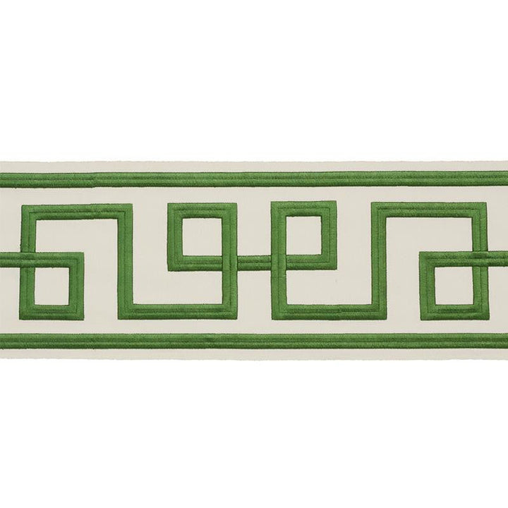 Octavius Tape Green 77340 by Schumacher Designer Trim Statement Trims 15.0" - Swanky Fabrics -