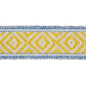 Schumacher Trim Larson Handwoven Tape Yellow & Blue 77460