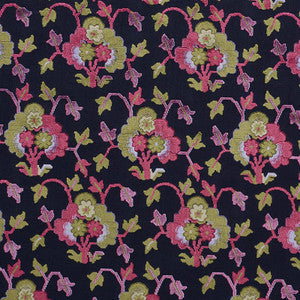 Schumacher Fabric Jennie Velvet Midnight & Magenta 77740