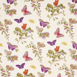 Schumacher Fabric Baudin Butterfly Chintz Purple 178722