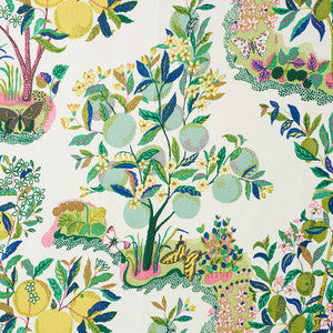 Schumacher Fabric Citrus Garden Lime 175762