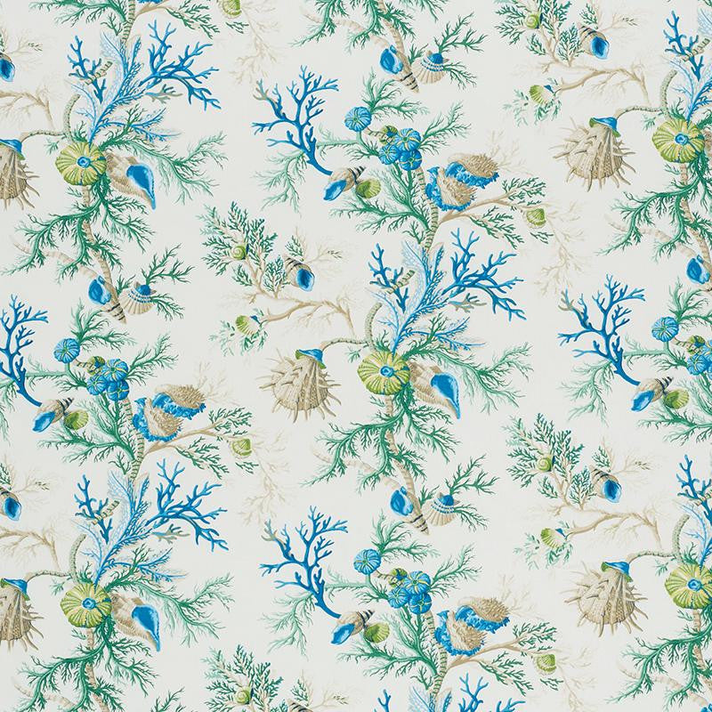 Del Tesoro Blue & Green 178760 by Schumacher Designer Fabric Schumacher Classics 36.25" - Swanky Fabrics -