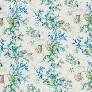 Schumacher Fabric Del Tesoro Blue & Green 178760