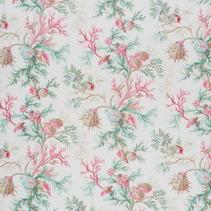 Schumacher Fabric Del Tesoro Pink & Aqua 178761