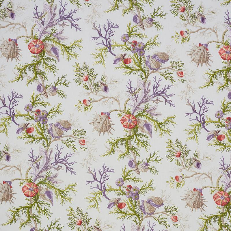 Del Tesoro Purple & Coral 178762 by Schumacher Designer Fabric Schumacher Classics 36.25" - Swanky Fabrics -