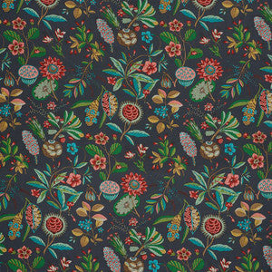 Schumacher Fabric Roca Redonda Carbon & Multi 178772