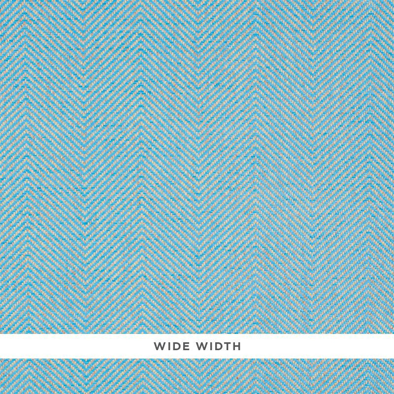 Herringbone Paperweave Sky 5010234 by Schumacher Designer Wallpaper Down To Earth Textured Wallcovering 6.0" - Swanky Fabrics -