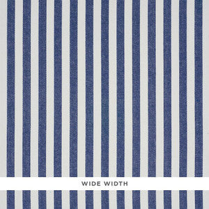 Schumacher Wallpaper Linen Stripe Indigo 5010254