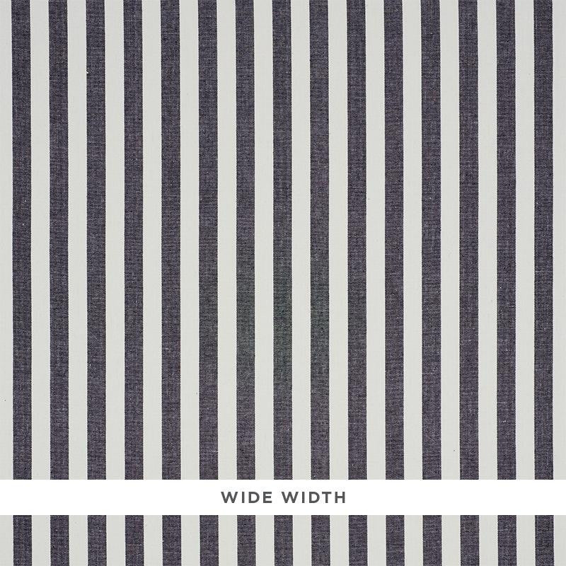 Linen Stripe Black 5010255 by Schumacher Designer Wallpaper Down To Earth Textured Wallcovering 2.12" - Swanky Fabrics -