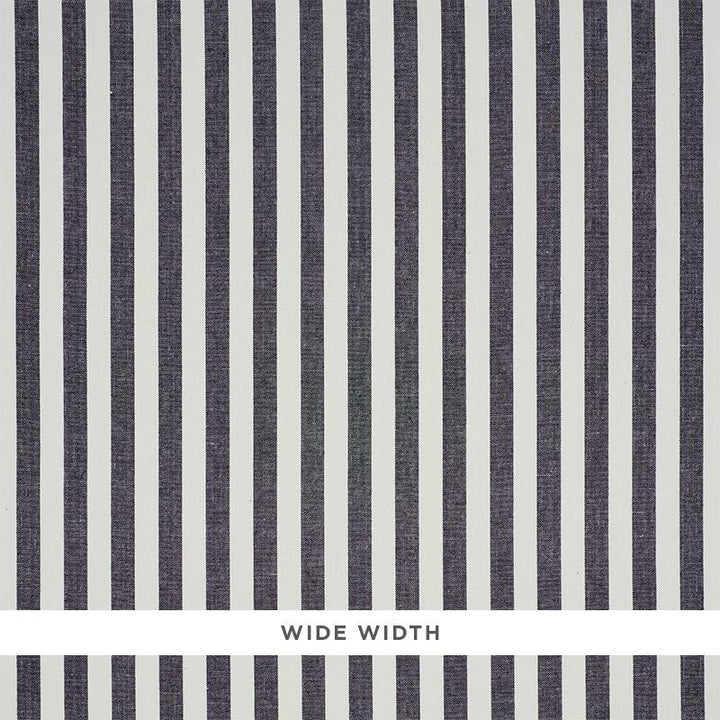 Linen Stripe Black 5010255 by Schumacher Designer Wallpaper Down To Earth Textured Wallcovering 2.12" - Swanky Fabrics -