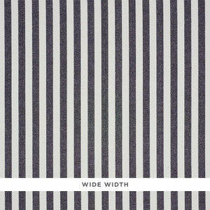 Schumacher Wallpaper Linen Stripe Black 5010255