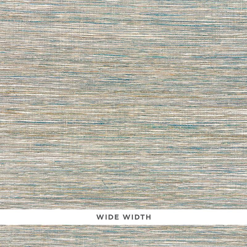 Metallized Flax Peacock 5010280 by Schumacher Designer Wallpaper Down To Earth Textured Wallcovering - Swanky Fabrics -