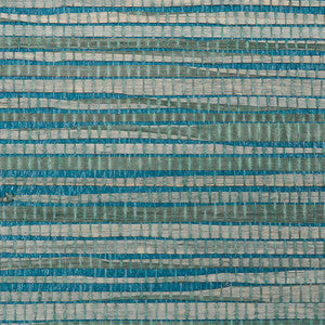 Schumacher Wallpaper Dyed Raffia Blue 5010341