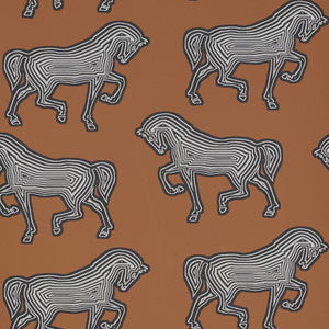 Schumacher Wallpaper Faubourg Brown 5007090
