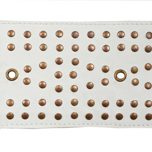 Schumacher Trim Studded Leather Ivory 76090