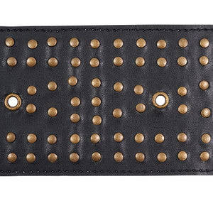 Schumacher Trim Studded Leather Black 76092