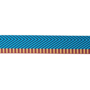 Schumacher Trim Chevron Twill Tape Peacock 76114