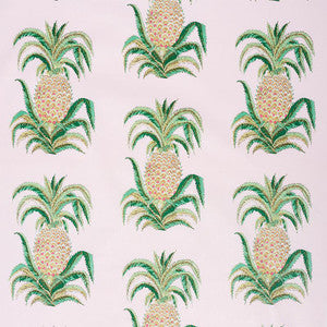 Schumacher Fabric Pineapples Chintz Blush 178802