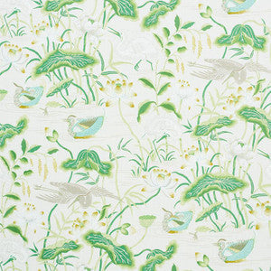 Schumacher Fabric Lotus Garden Leaf 172939