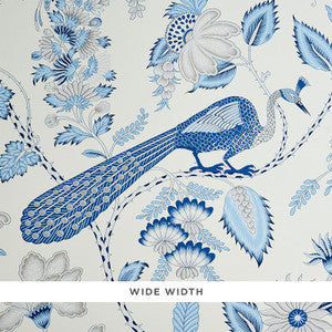 Schumacher Wallpaper Campagne Bleu & Gris 5010511