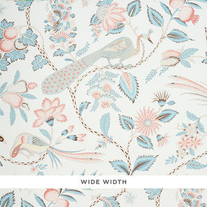 Schumacher Wallpaper Campagne Peacock & Rouge 5010512