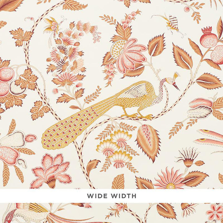 Campagne Rose & Ochre 5010513 by Schumacher Designer Wallpaper Signature Schumacher 18.0" - Swanky Fabrics -