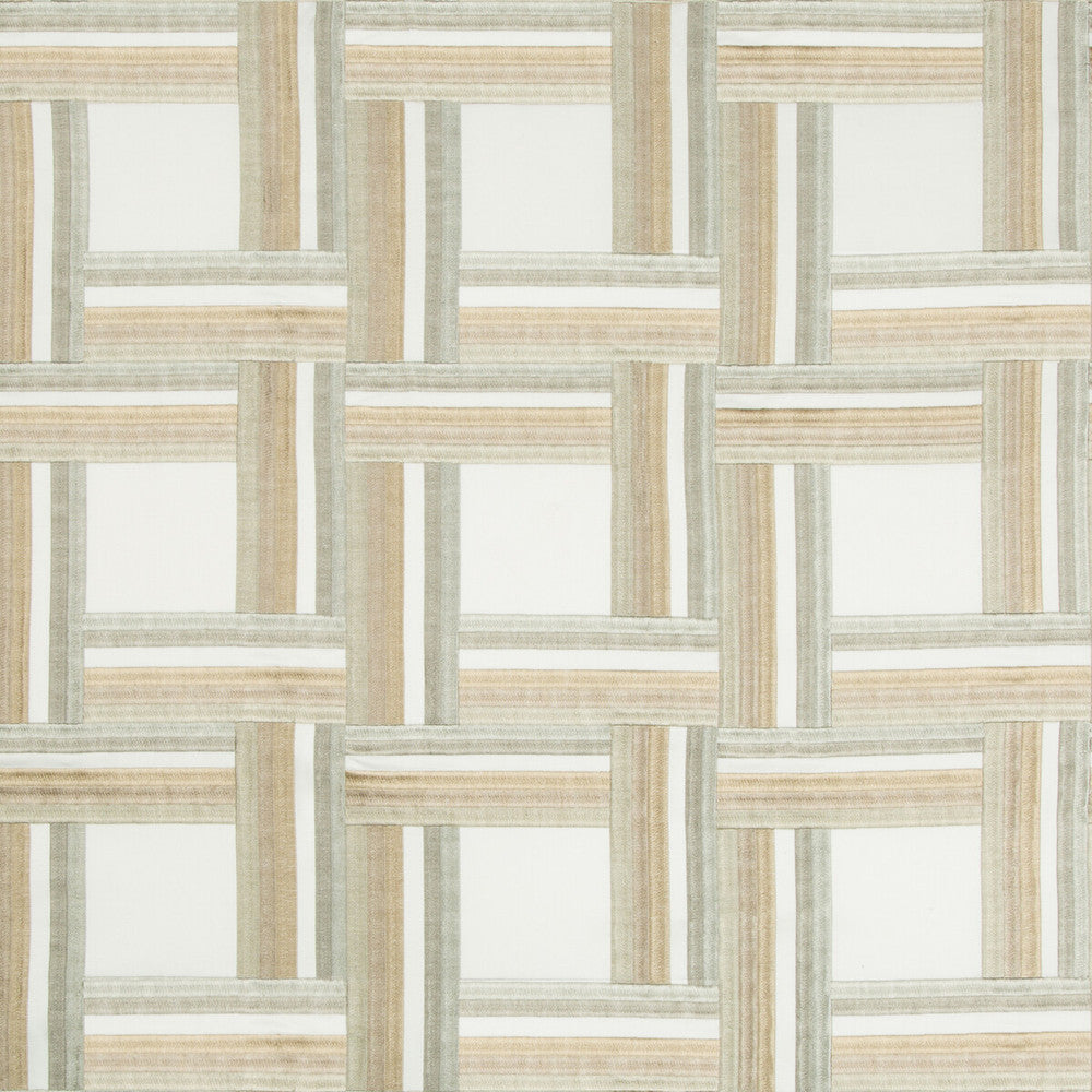 Front Row Greige by Kravet Couture Designer Fabric MODERN TAILOR COTTON - 50%;VISCOSE - 50% India Horizontal: 7.75 and Vertical: 7.5 55 - Swanky Fabrics -