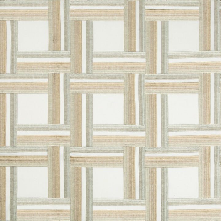 Front Row Greige by Kravet Couture Designer Fabric MODERN TAILOR COTTON - 50%;VISCOSE - 50% India Horizontal: 7.75 and Vertical: 7.5 55 - Swanky Fabrics -