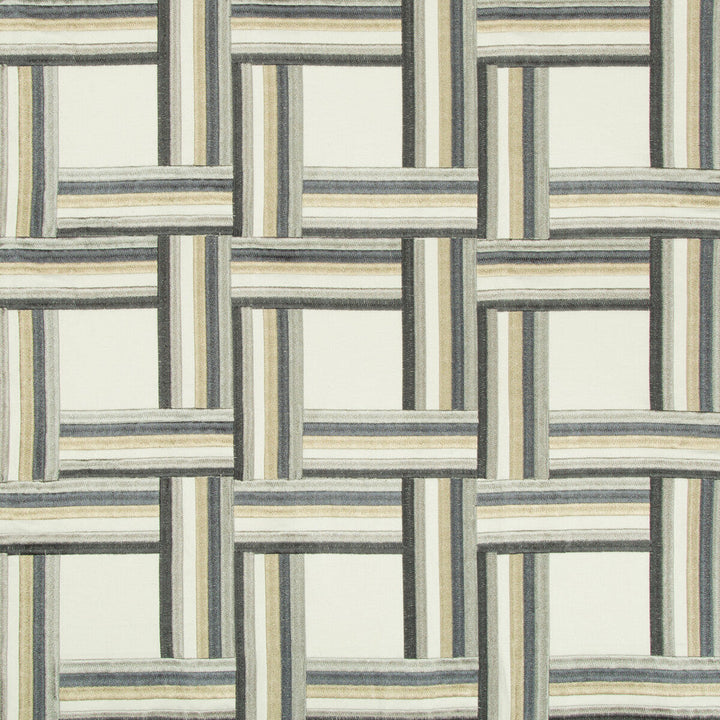 Front Row Steel Blue by Kravet Couture Designer Fabric MODERN TAILOR COTTON - 50%;VISCOSE - 50% India - Horizontal: 7.75 and Vertical: 7.5 55 - Swanky Fabrics -