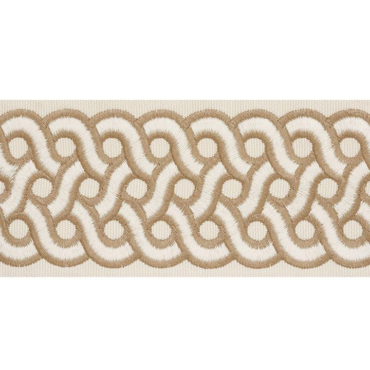 Mandeville Tape Dune 77150 by Schumacher Designer Trim Timothy Corrigan 3.0" - Swanky Fabrics -