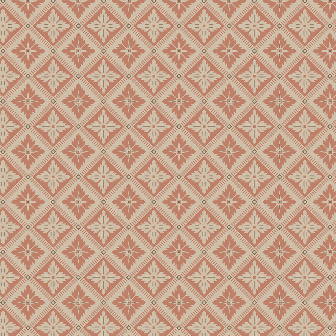 Schumacher Wallcovering Loka - Terracotta