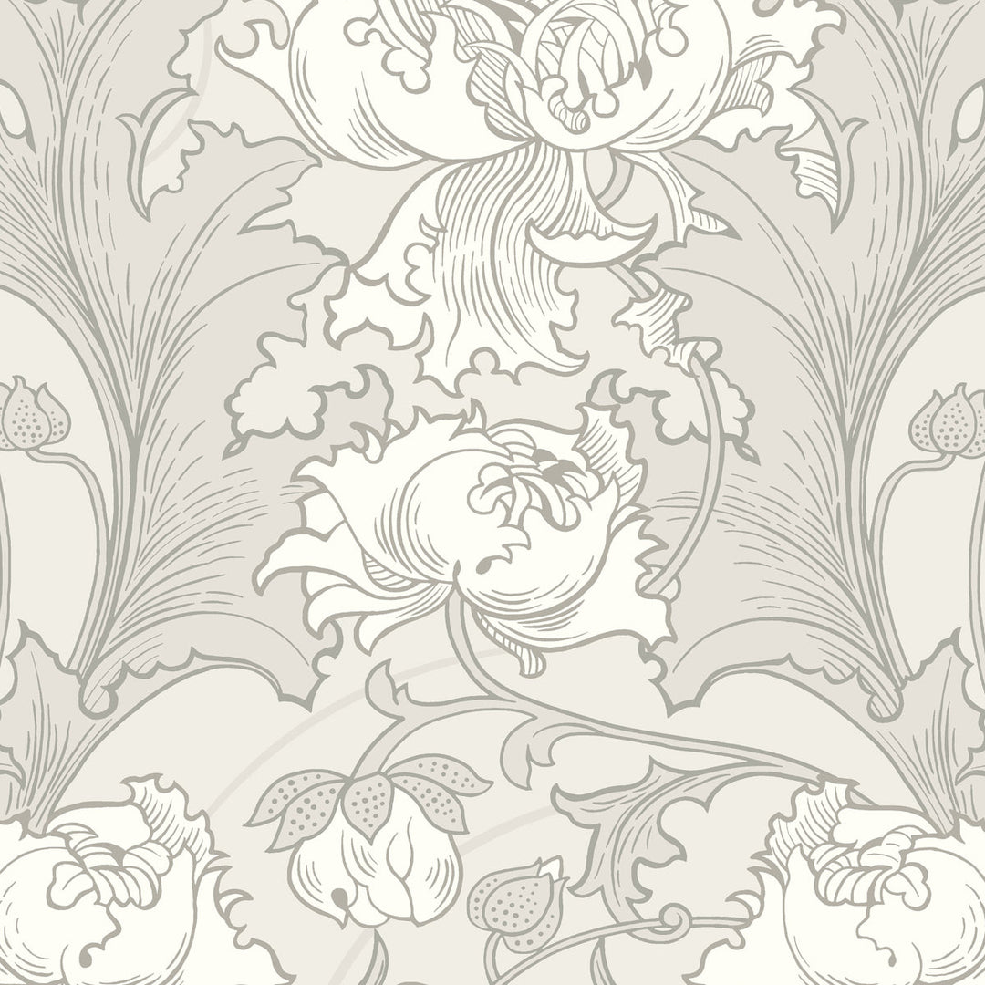 Schumacher Wallcovering Siri - Grey
