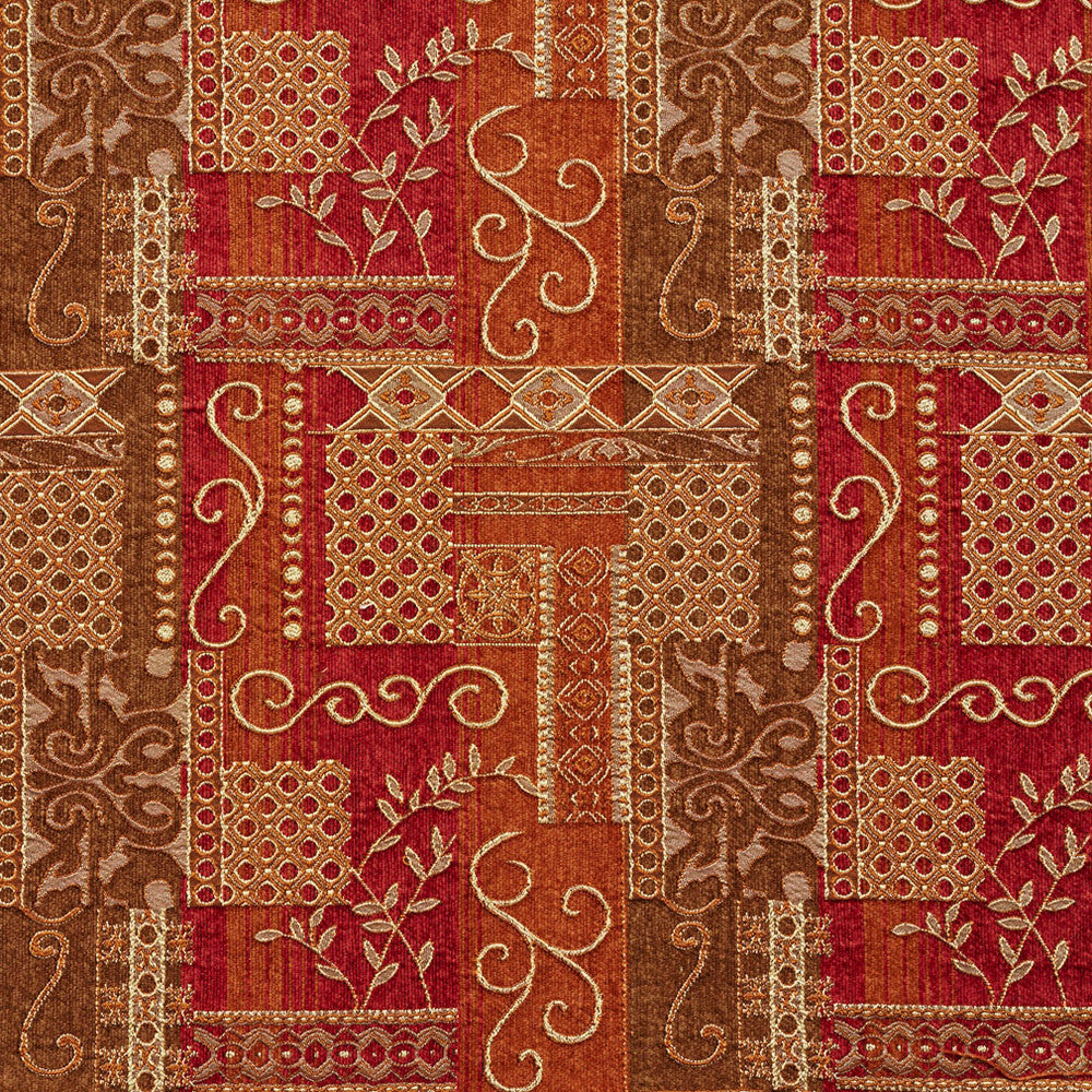 4540 Sangria by Charlotte Designer Fabric Ring Book Page #20 100% Woven Polyester Asia Exceeds 200,000 Wyzenbeek Rubs (Heavy Duty) Horizontal: 11" x Vertical: 14" 54 Inches - Swanky Fabrics -