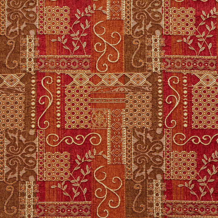 4540 Sangria by Charlotte Designer Fabric Ring Book Page #20 100% Woven Polyester Asia Exceeds 200,000 Wyzenbeek Rubs (Heavy Duty) Horizontal: 11" x Vertical: 14" 54 Inches - Swanky Fabrics -