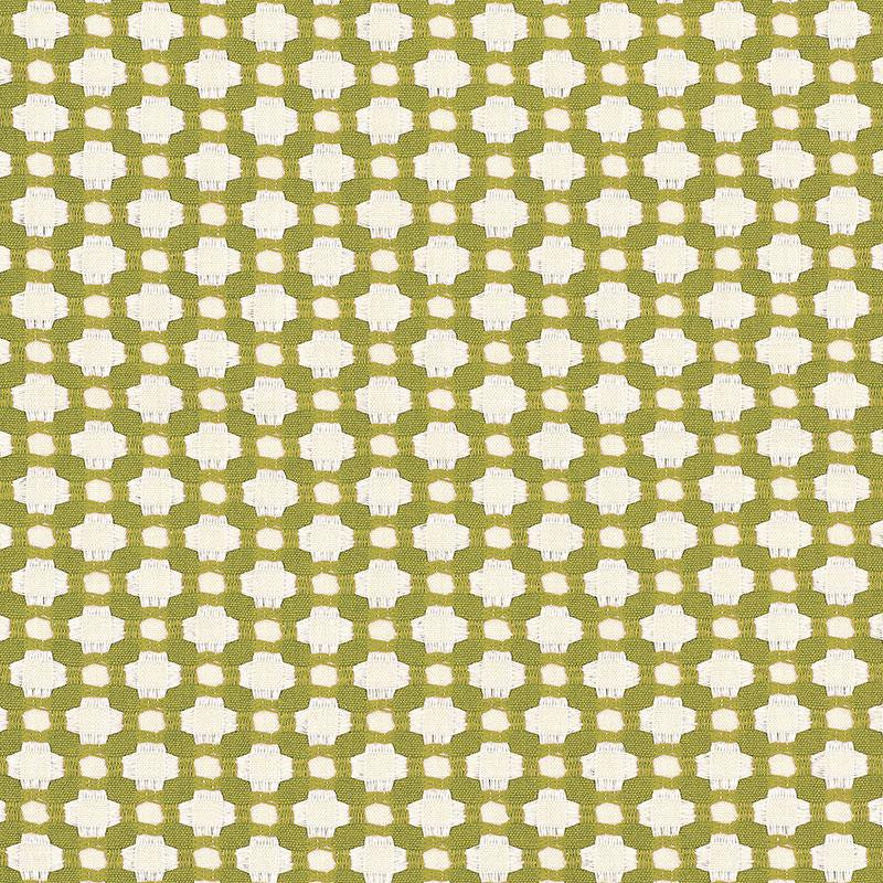 Betwixt Grass/Ivory 62614 by Schumacher Designer Fabric Essentials: Small-Scale Upholstery 1.62" - Swanky Fabrics -