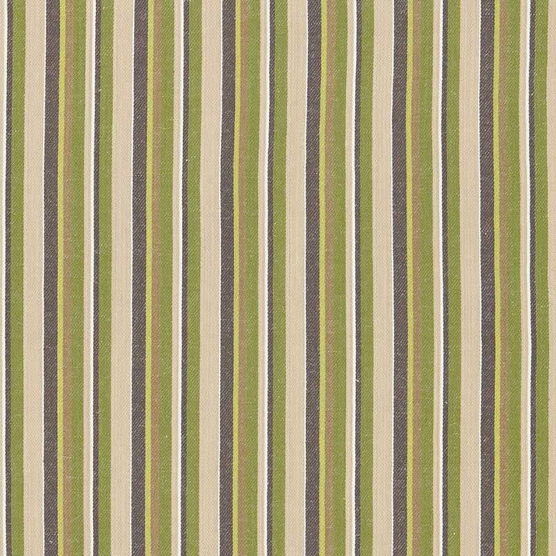 Kiawah Stripe Vert 66031 by Schumacher Designer Fabric Sea Island Stripe 4.12" - Swanky Fabrics -