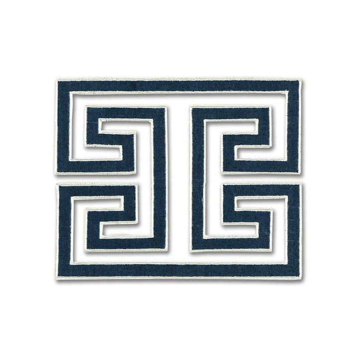 Madame Wu Appliqu Bleu Marine 66132 by Schumacher Designer Trim Mary Mcdonald 8.0" - Swanky Fabrics -