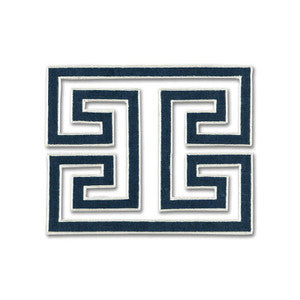 Schumacher Trim Madame Wu Appliqu Bleu Marine 66132